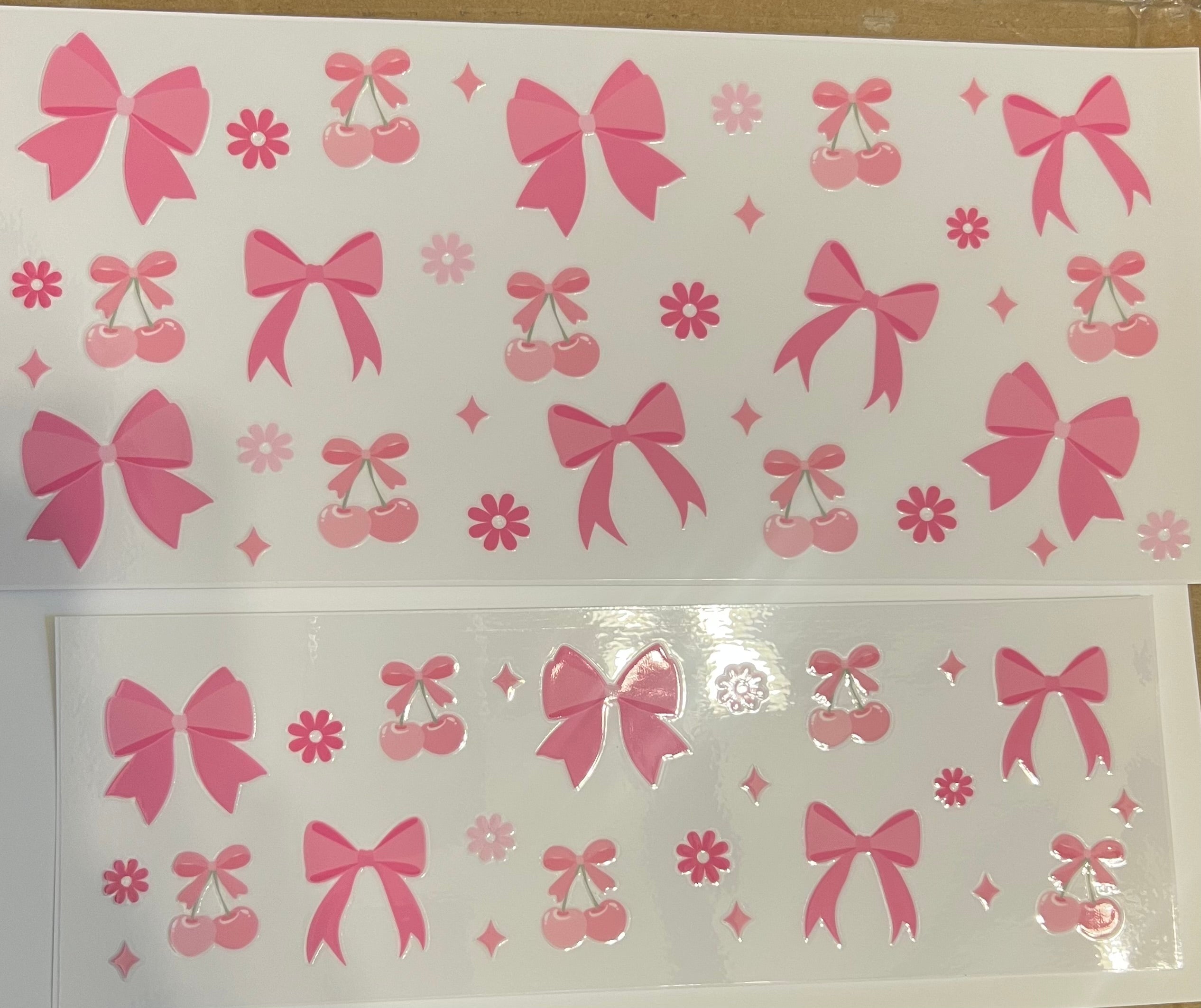 Pink Bows and Pink Cherries
