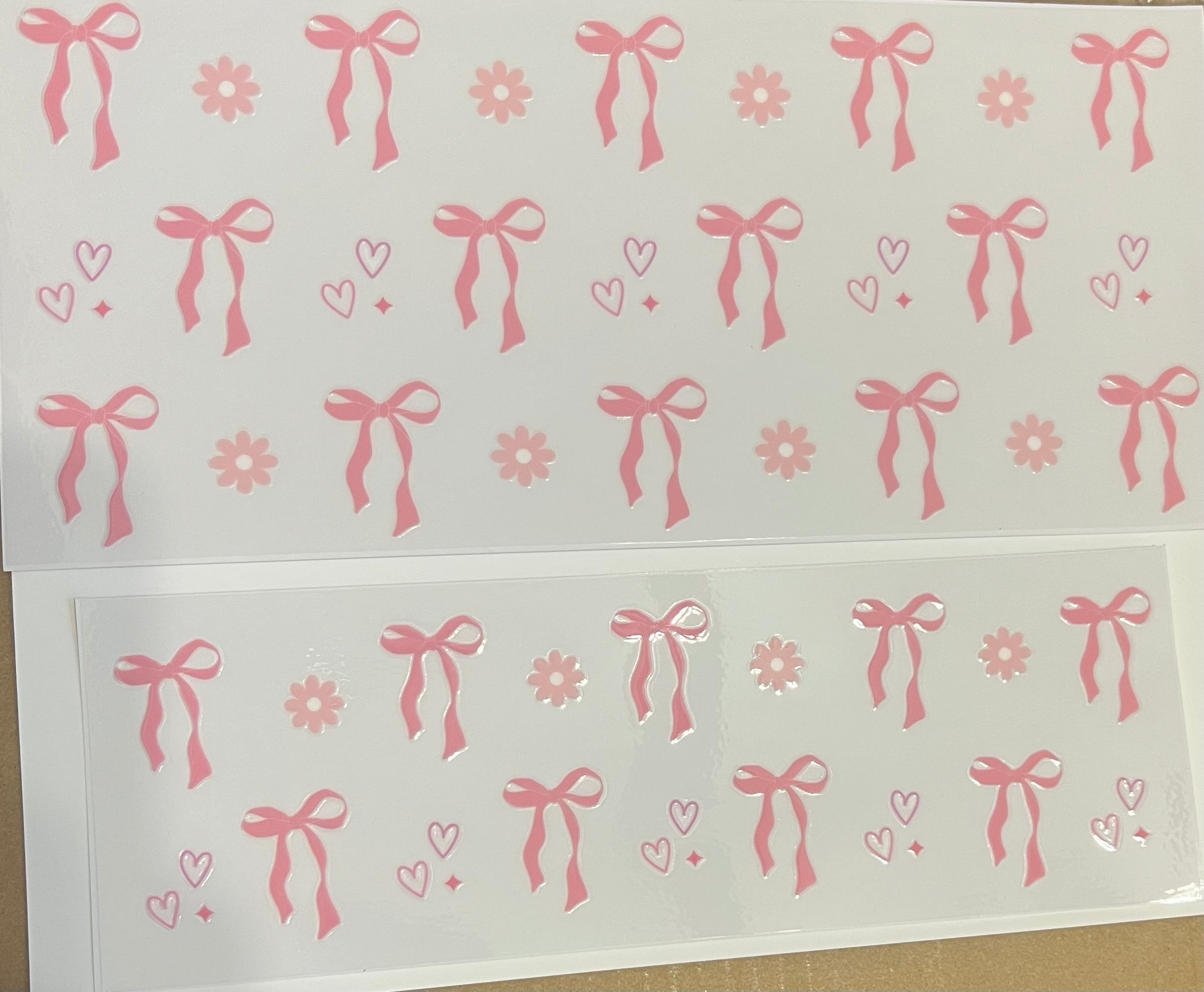 Pink Bow and Pink Hearts