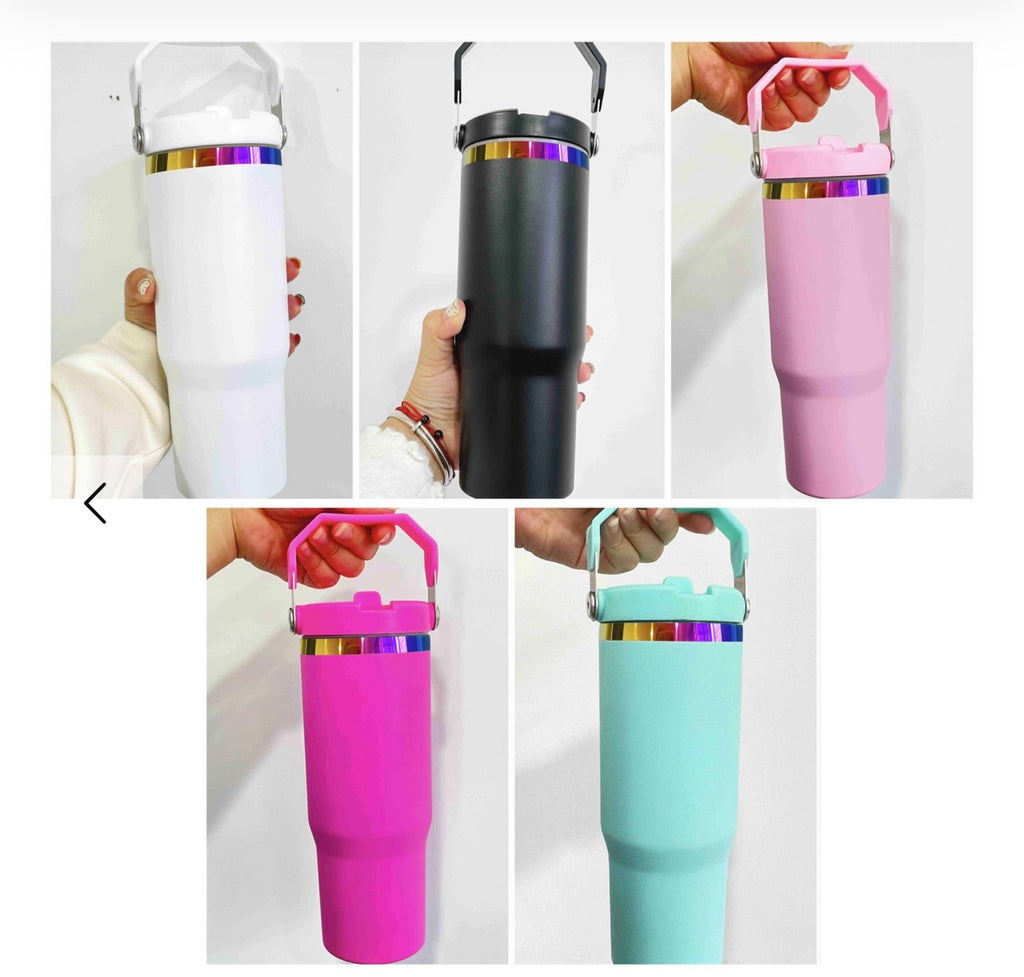 30oz Tumbler with Handle at the top