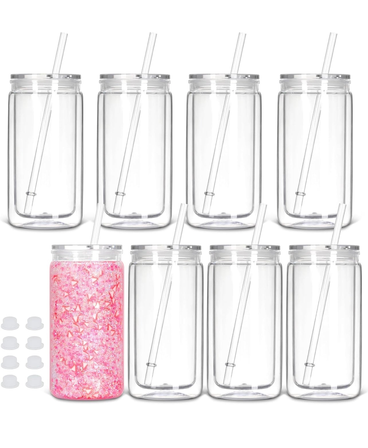 16oz Acrylic Snowglobe cup