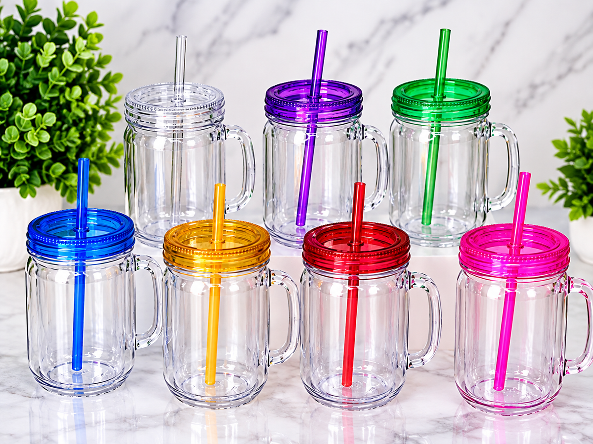 Mason Jar w/ Handle(SnowGlobe)